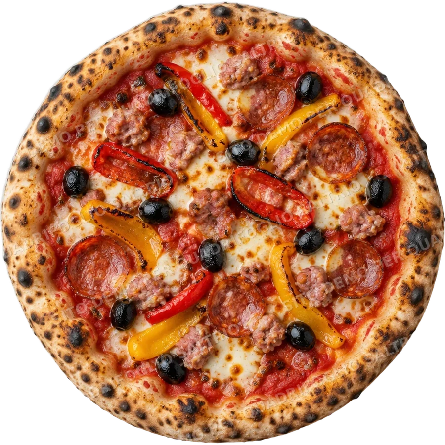 Pizza Contadina vista dall'alto